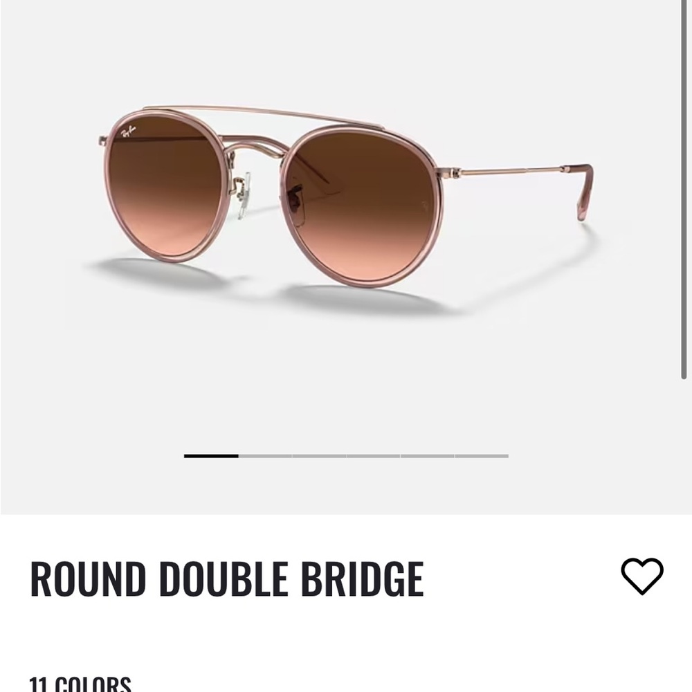 Ray-Ban Round Double Bridge Sunglasses - Rose Gold